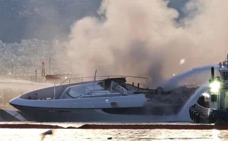    Dünyaca ünlü marinada yatlar kül oldu