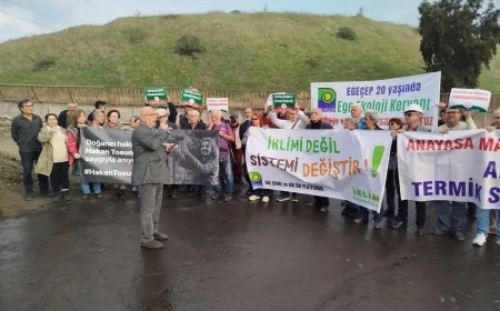 TERMİK SANTRAL ÖNÜNDE BASIN AÇIKLAMASI