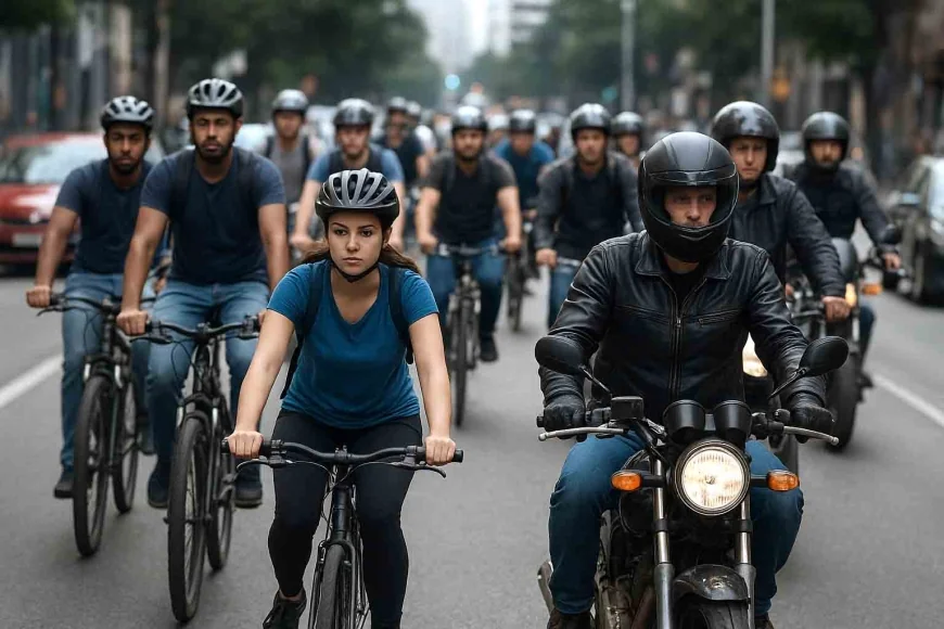 BİSİKLET VE MOTOSİKLET KULLANANLAR UYMAK ZORUNDALAR…Bugünden itibaren zorunlu oldu! Trafikte yeni düzenleme: Uymayana ceza geliyor