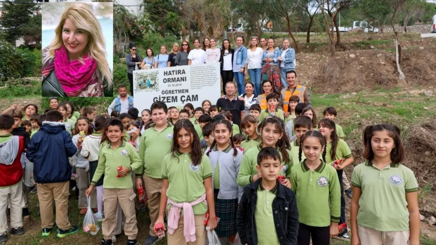 Öğrencileri  Gizem öğretmeni  unutmadı, anısına 150 fidan diktiler