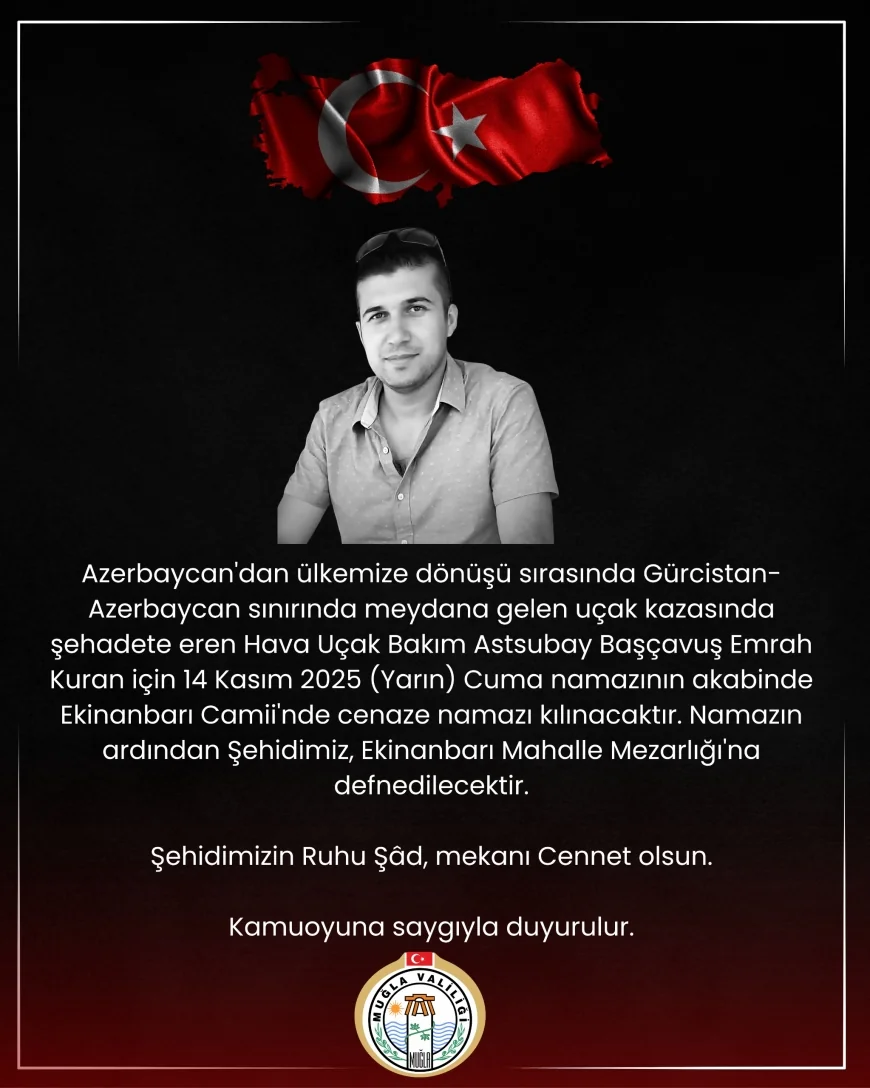 Milaslı şehidimizin cenaze töreni yarın