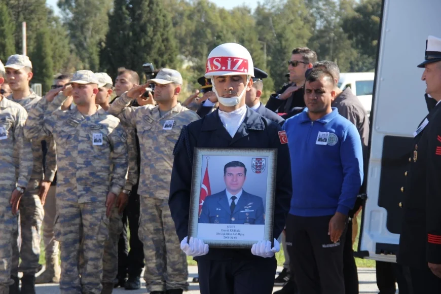 MİLAS’TA  ŞEHİT ASTSUBAY BAŞÇAVUŞ EMRAH KURAN’A HÜZNÜN HAKİM OLDUĞU VEDA