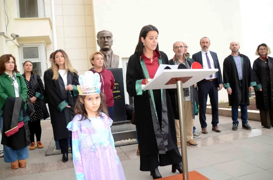 Bodrum’da çocuklu ve anneli Çocuk Hakları açıklaması