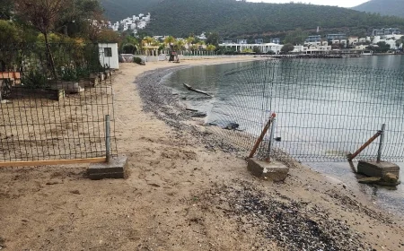 Torba sahilinde otelin kapattı tel çitler kaldırıldı, eylem ertelendi