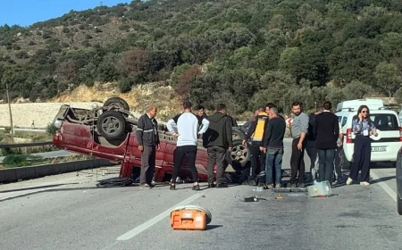 Takla atan kamyonetin sürücüsü yaşamını yitirdi