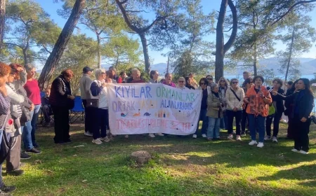 Akyaka Orman Kampı’nda “Doğa satılık değil” eylemi