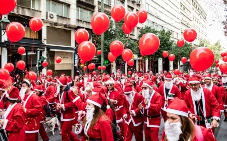Binlerce Noelbaba başkent sokaklarında koştu