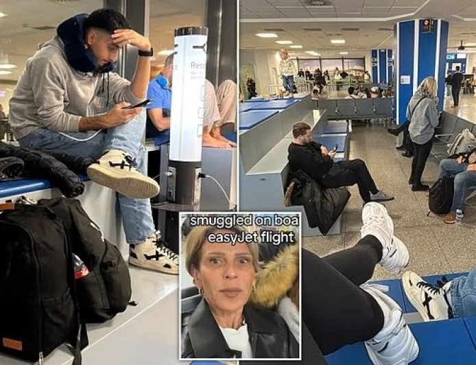 Ölen anneannelerini tekerlekli sandalye ile uçağa bindirip İspanya’dan İngiltere’ye gitmeye çalıştılar, uçakta panik yaşandı