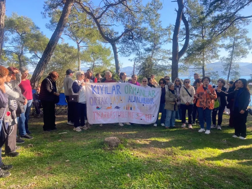 Akyaka Orman Kampı’nda “Doğa satılık değil” eylemi
