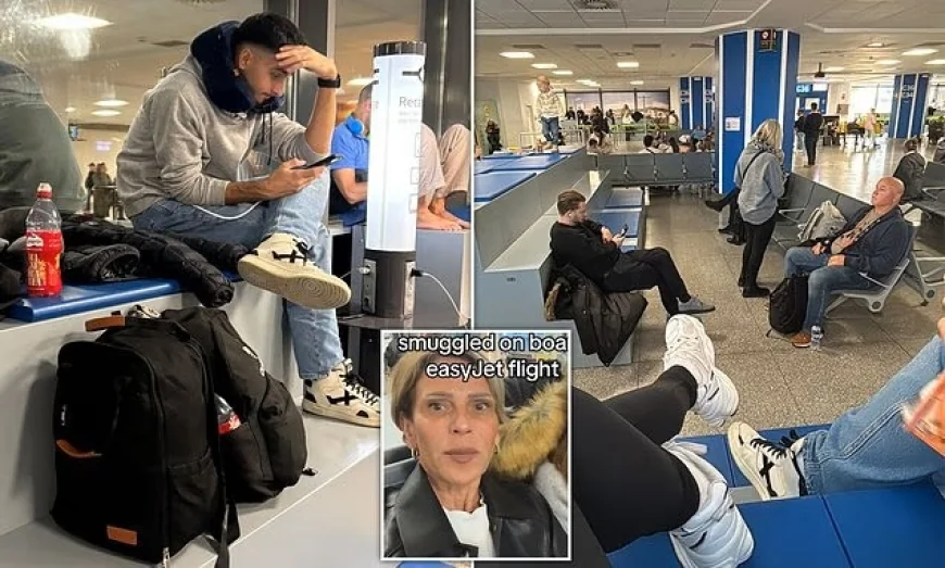 Ölen anneannelerini tekerlekli sandalye ile uçağa bindirip İspanya’dan İngiltere’ye gitmeye çalıştılar, uçakta panik yaşandı