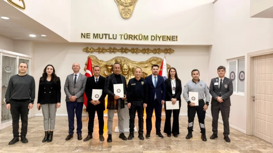 Muğla’da Başarılı Özel Güvenlik Görevlilerine Teşekkür Belgesi