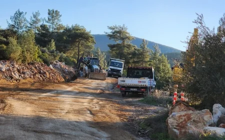 Torba–Kızılağaç Yolu Su Hattı Çalışmaları Nedeniyle Trafiğe Kapatıldı