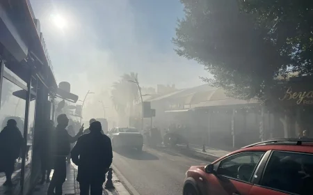 Bodrum şehir  merkezinde yangın paniği