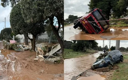 Yunanistan’ı fırtına ve sağanak vurdu 2 kişi yaşamını yitirdi