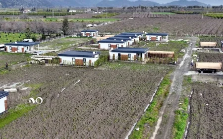 Tarım alanlarına yapılan kaçak hoby villaları yıkıldı