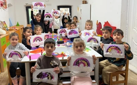 Bodrum’un Gökkuşağı çocuklarından rengarenk atölye çalışması