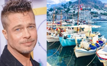 Ege’deki turistik balıkçı adasında Brad Pitt heyecanı, millet figüran olmak için sıraya girdi