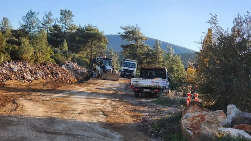 Torba–Kızılağaç Yolu Su Hattı Çalışmaları Nedeniyle Trafiğe Kapatıldı