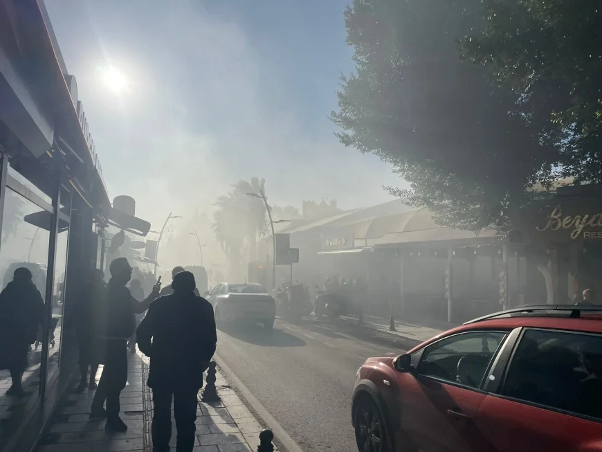 Bodrum şehir  merkezinde yangın paniği