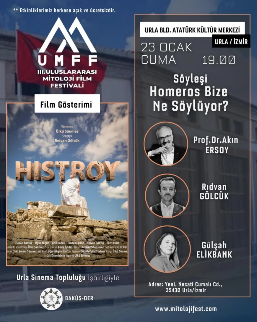 Mitoloji Film Festivali ile Urla Sinema Topluluğu’nunu kuruluşu duyurulacak