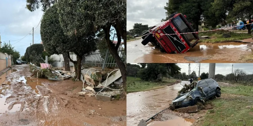 Yunanistan’ı fırtına ve sağanak vurdu 2 kişi yaşamını yitirdi
