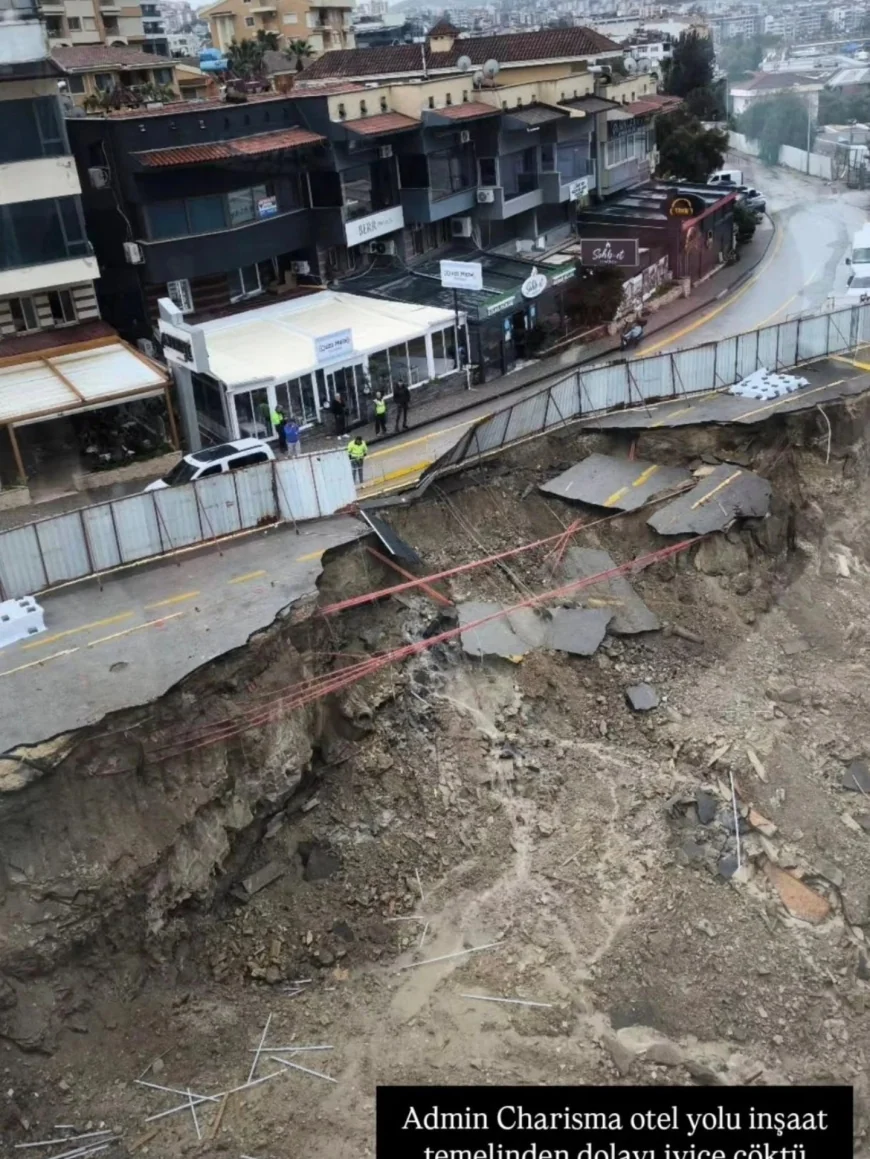 Oteller bölgesinde  korkutan heyelan bölgede önlemler alınmaya başlandı