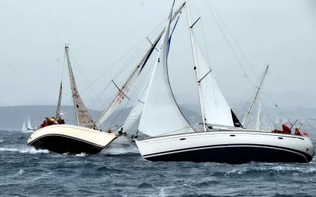 Bodrum’da kış trofesi fırtına altında yapıldı