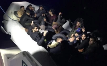 Torba  Açıklarında 34 Düzensiz Göçmen Yakalandı