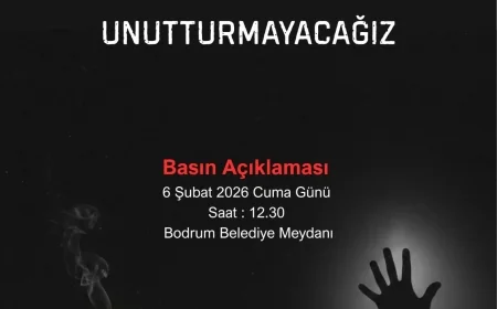 6 Şubat Depremi’nin Yıldönümünde Bodrum’da Anma ve Basın Açıklaması