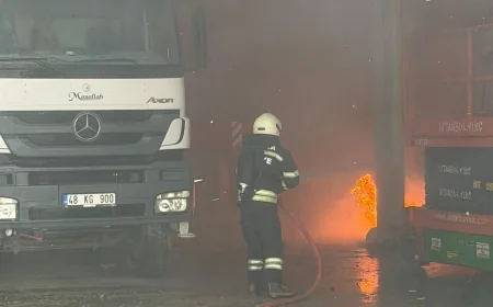 Sanayi sitesinde yangın korkuttu