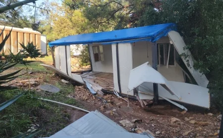 Bodrum’daki sel felaketinde işçi konteynırları caddeye böyle sürüklendi