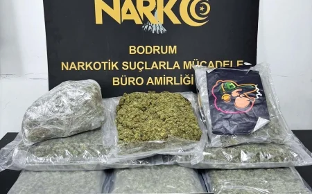 Bodrum’da Narkotik Operasyonu: 8 Kilo Skunk Ele Geçirildi
