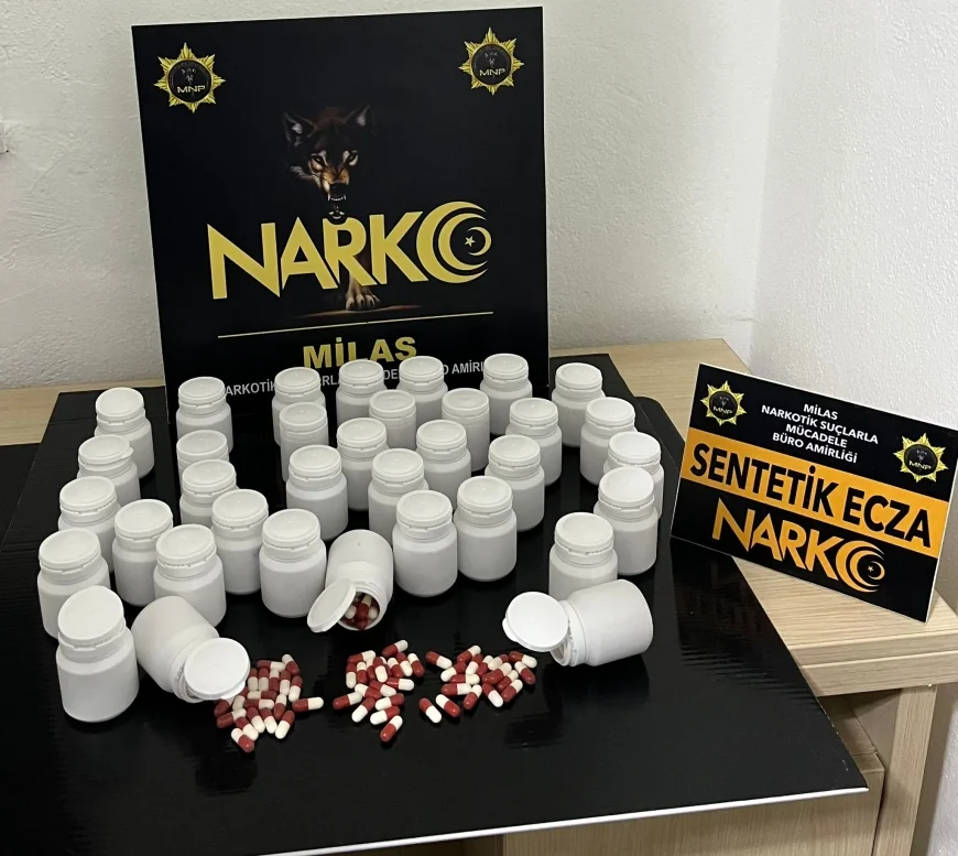 Milas’ta Uyuşturucu Operasyonu: 814 Adet Sentetik Ecza Ele Geçirildi, 3 Tutuklama