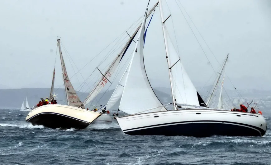 Bodrum’da kış trofesi fırtına altında yapıldı