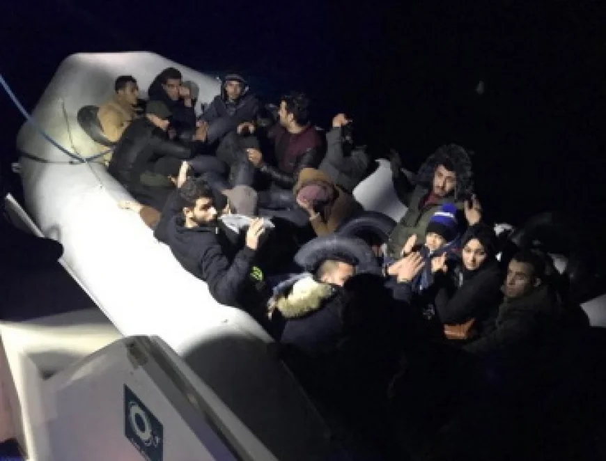 Torba  Açıklarında 34 Düzensiz Göçmen Yakalandı