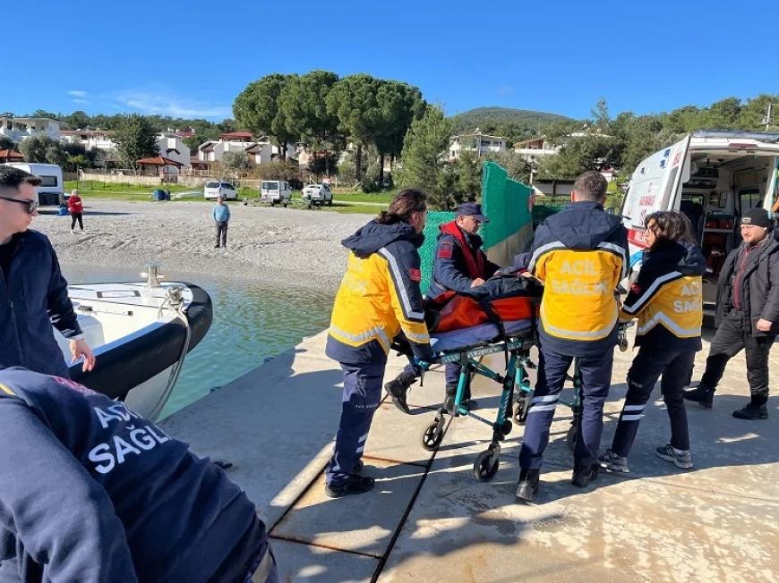Torba Koyu Açıklarında Balıkçı Teknesinde Rahatsızlanan Kişi Hastaneye Kaldırıldı