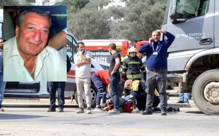 Torba'da ünlü turizmci Murat Murathanoğlu'na yaya geçidinde beton mikseri çarptı yaşamını yitirdi