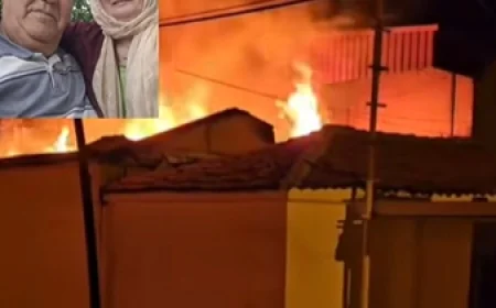 Ev yangınında karı koca yaşamını yitirdi