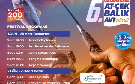6. Geleneksel At-Çek Balık Avı Festivali Başlıyor