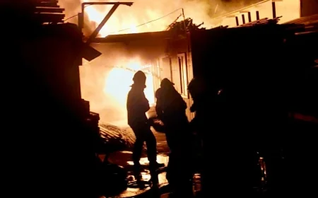 Bodrum’da işçi lojmanları yandı faciadan dönüldü