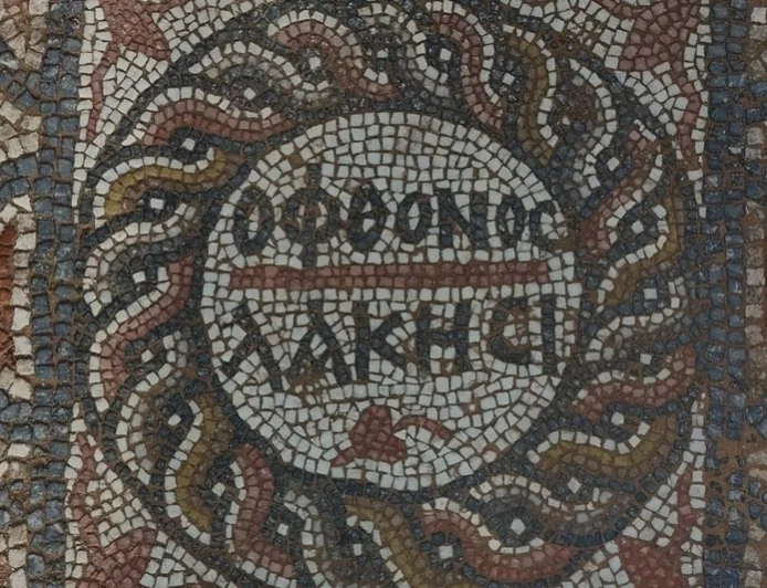 Antik kentte ‘Kıskananlar Çatlasın’ Mozaiği Bulundu