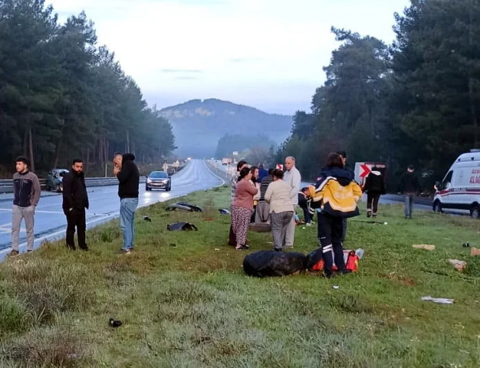 Yatağan yolunda kaza 1 ölü 1 yaralı