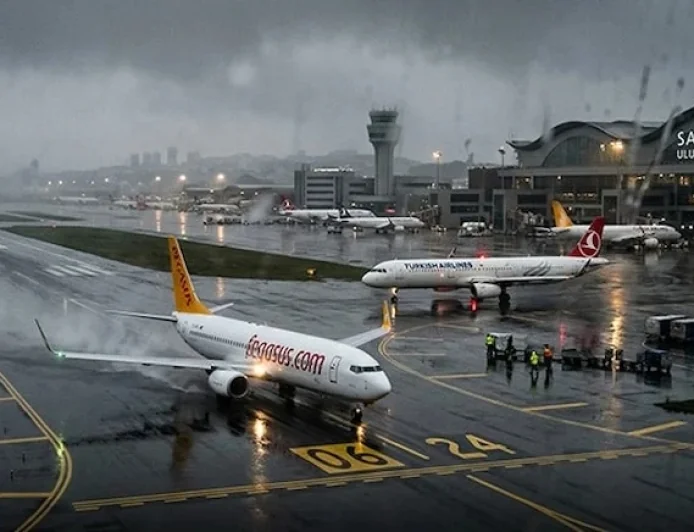 İSTANBUL'DA HAVALİMANLARI KİLİTLENDİ.İstanbul'da yağış nedeniyle olağanüstü saatler: Yüzlerce sefer iptal edildi, binlerce yolcu terminallerde kaldı
