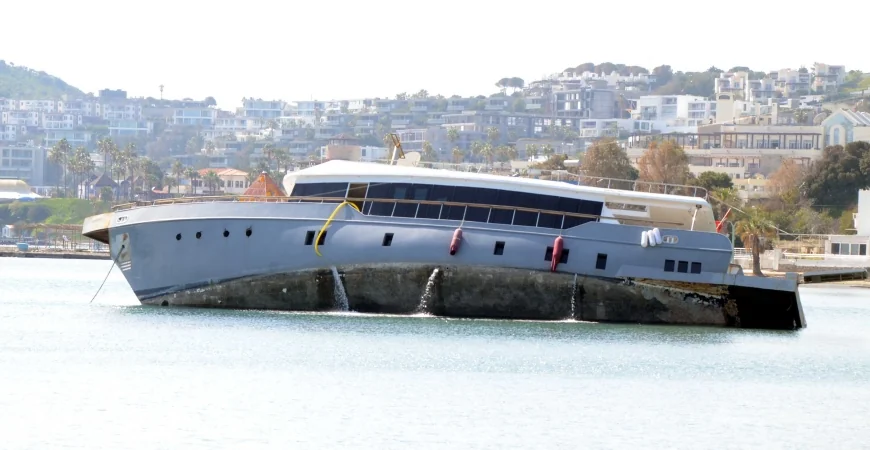 Bodrum’da deniz 20 metre çekildi yatlar karada kaldı, 3 bin yıllık kral yolu ortaya çıktı