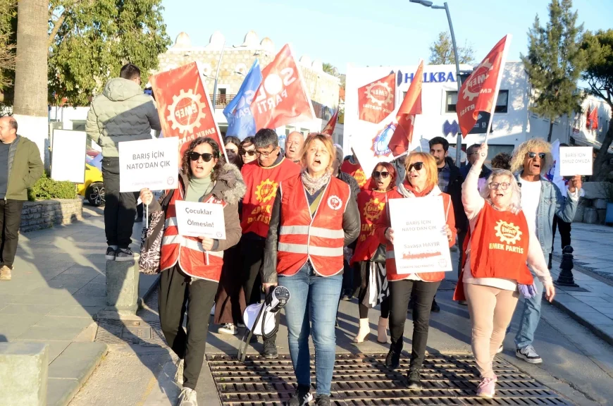 Bodrumlular ABD  ve İsrail saldırganlığına tepkili