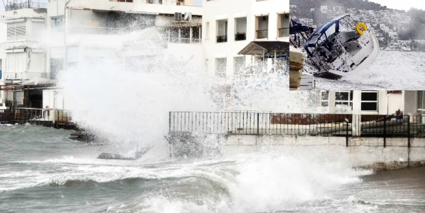 Bodrum-Kaş Arasında  Fırtına Uyarısı