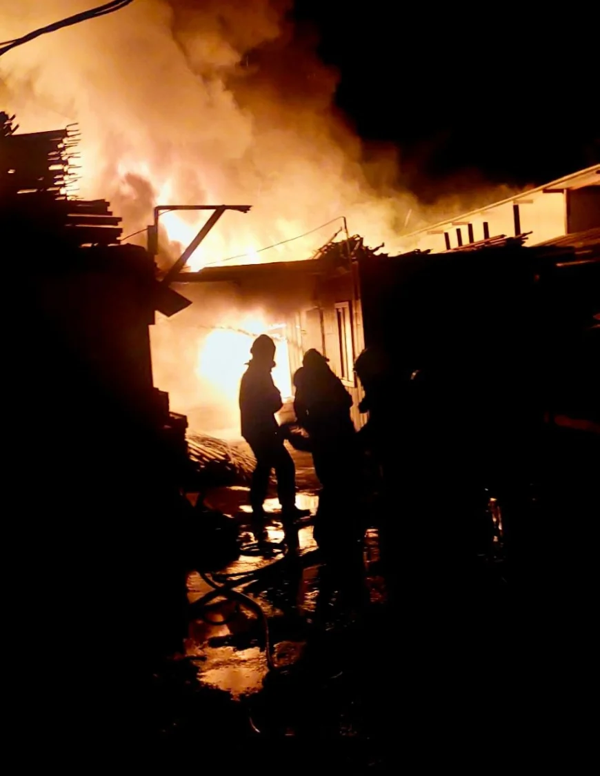 Bodrum’da işçi lojmanları yandı faciadan dönüldü