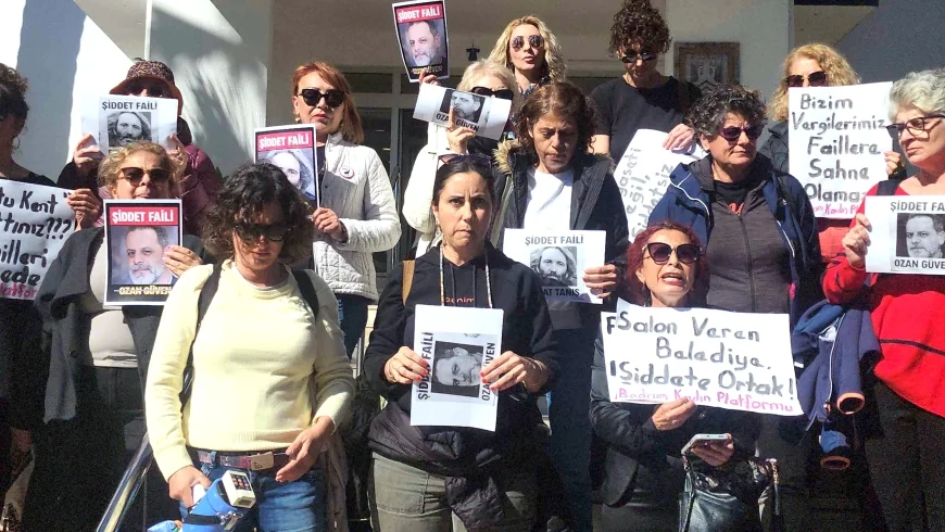 BODRUM BELEDİYESİ ÖNÜNDE  ŞİDDETE SAHNE YOK AÇIKLAMASI