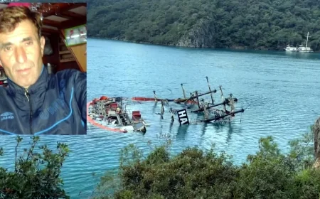 Ölü denizde fırtına tekne batırdı bir kişi öldü