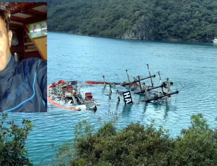 Ölü denizde fırtına tekne batırdı bir kişi öldü